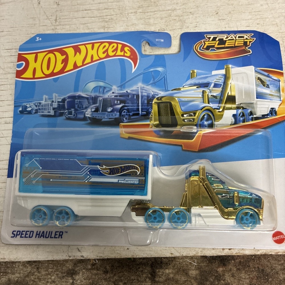 2023 Hot Wheels Track Fleet Speed Hauler Rig with trailer New Sealed